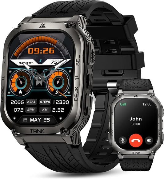 AMAZTIM Smart Watch: 60-Day Battery, Waterproof, Military Grade