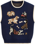 CIDER Womens Sweater Vest Knit Sleeveless Pear Graphic Vest - Cute is