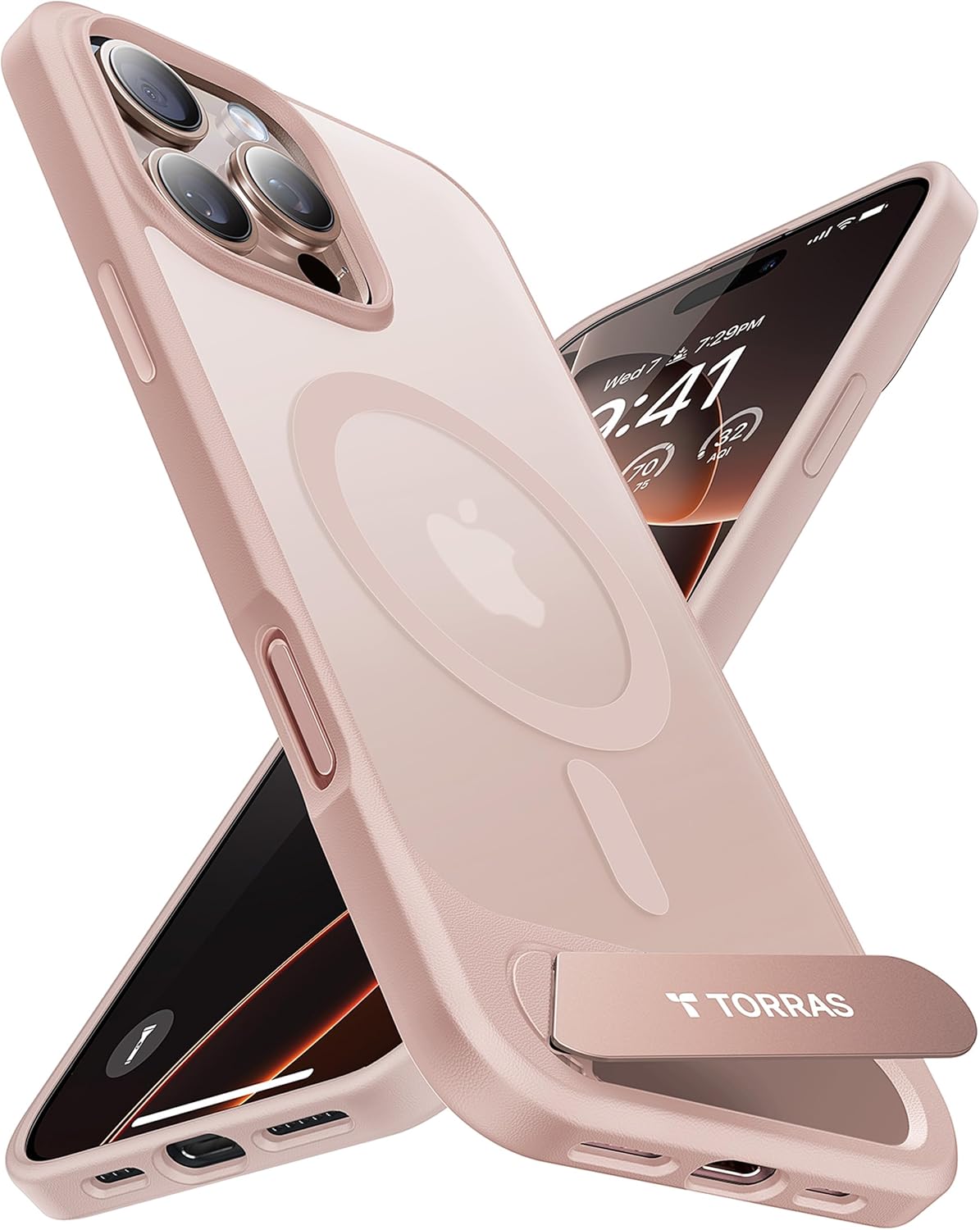 TORRAS Strong Magnetic Stand for iPhone 16 Pro Case, Durable & Slim