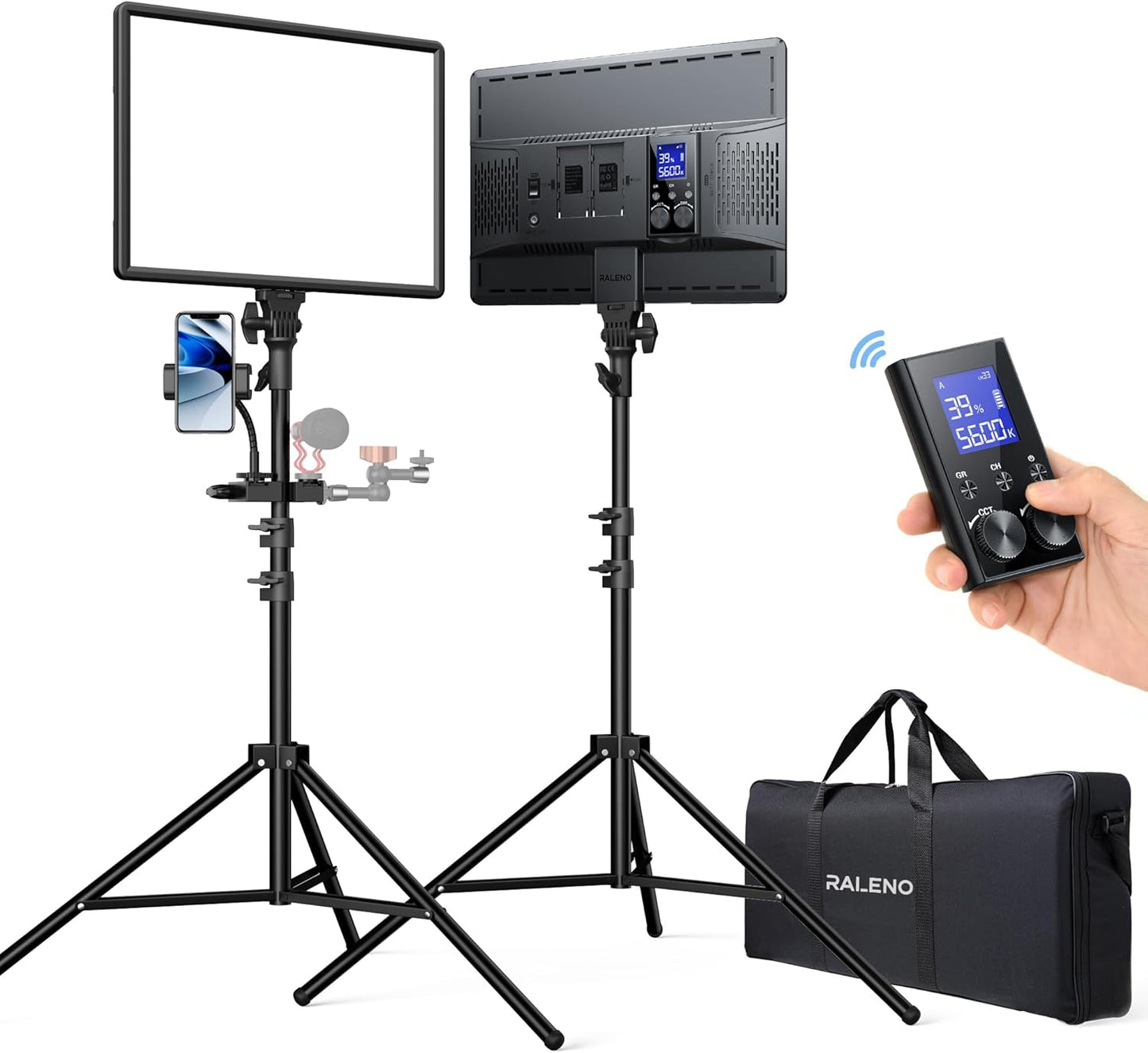 RALENO LED Video Panel Light Kit for YouTube and TikTok Creators