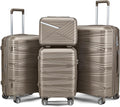 Luggage Set 4 Piece with Spinner Wheel - Expandable Family Set
