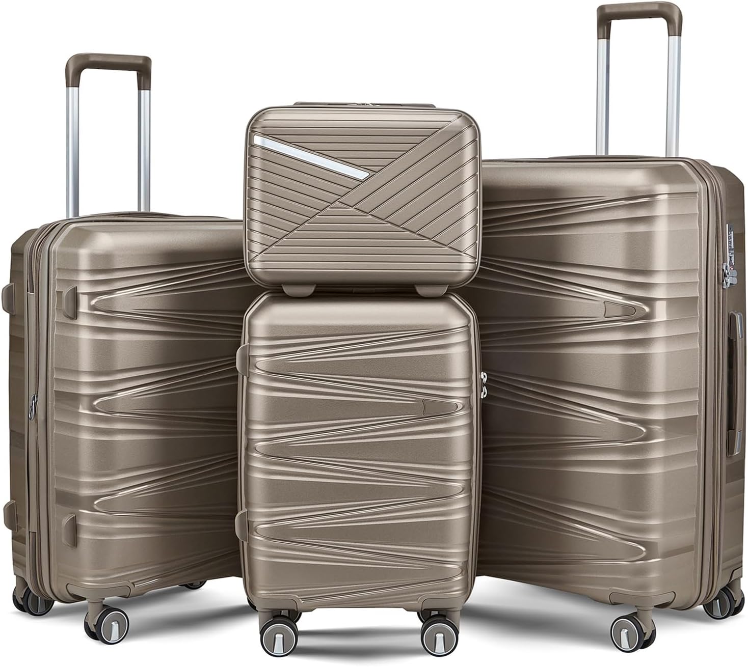 Luggage Set 4 Piece with Spinner Wheel for Effortless Travel