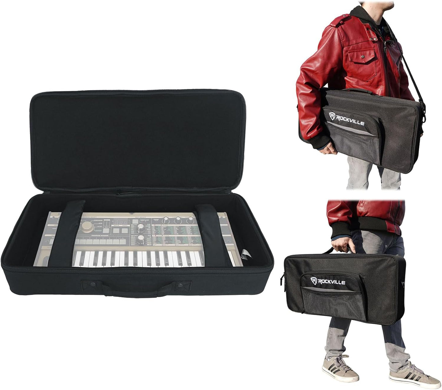 Rockville KBFX2411 Padded Bag for 37-Key MIDI Controller