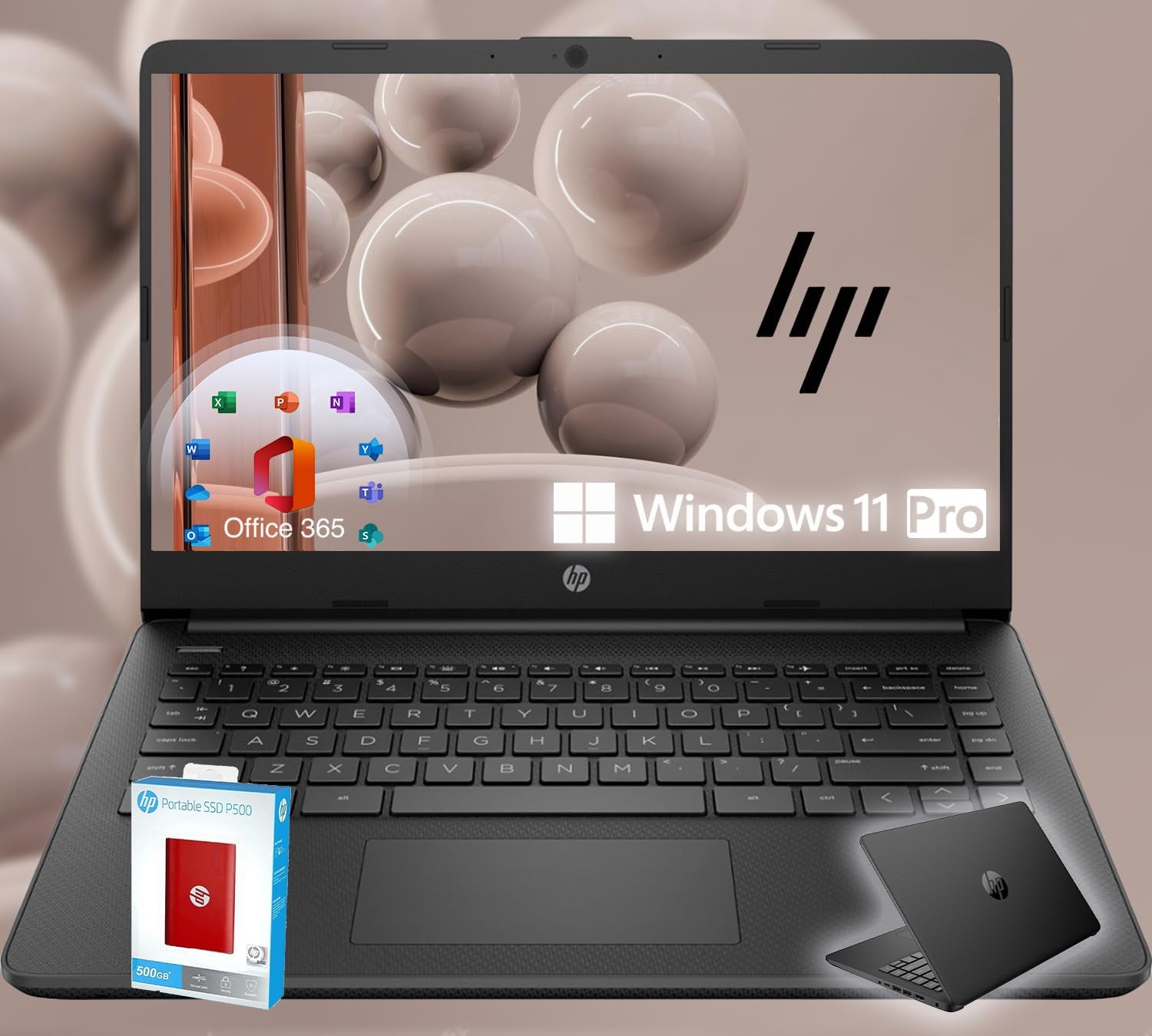 HP 14 Ultrabook with Intel Quad-Core CPU for Students
