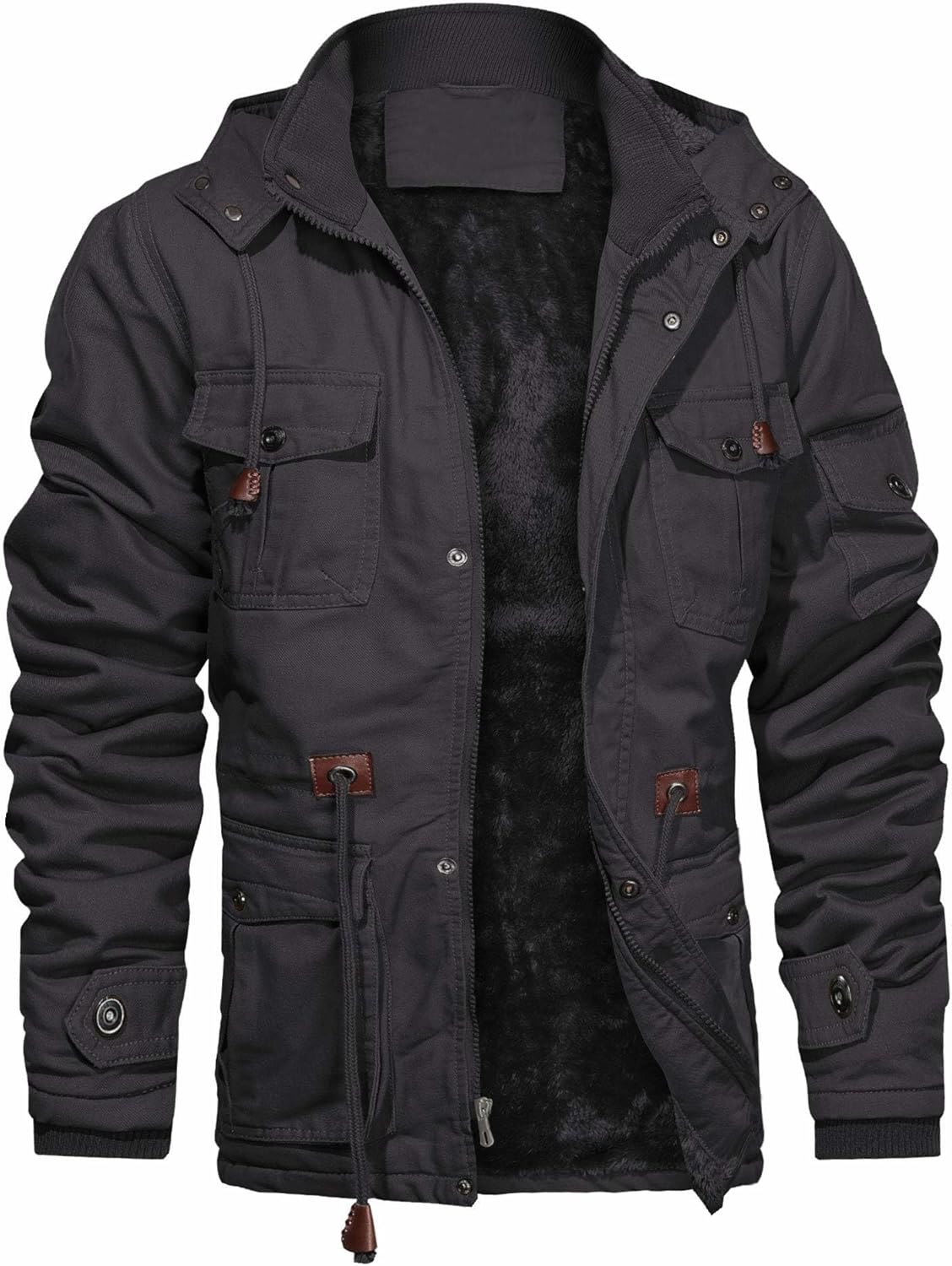 CHEXPEL Men's Thick Winter Jackets with Hood for Cold Weather