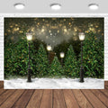 Christmas Winter Snowflake Pine Tree Backdrop 10x7 ft - Festive Photo