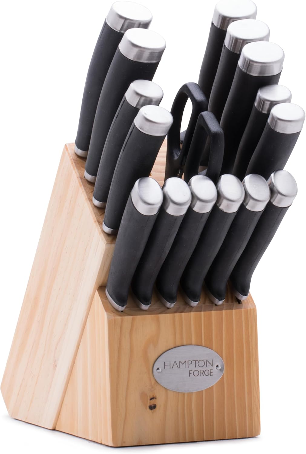 Hampton Forge Epicure 17-Piece Cutlery Set with Soft Grip Handles