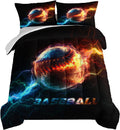 HOSIMA Baseball Comforter Set for Sports Themed Bedroom Decor