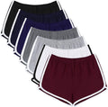 URATOT 7 Pack Womens Cotton Dolphin Booty Athletic Shorts - Soft
