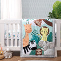 Peanutshell 3 Piece Baby Crib Bedding Set - Safari Nursery Charm