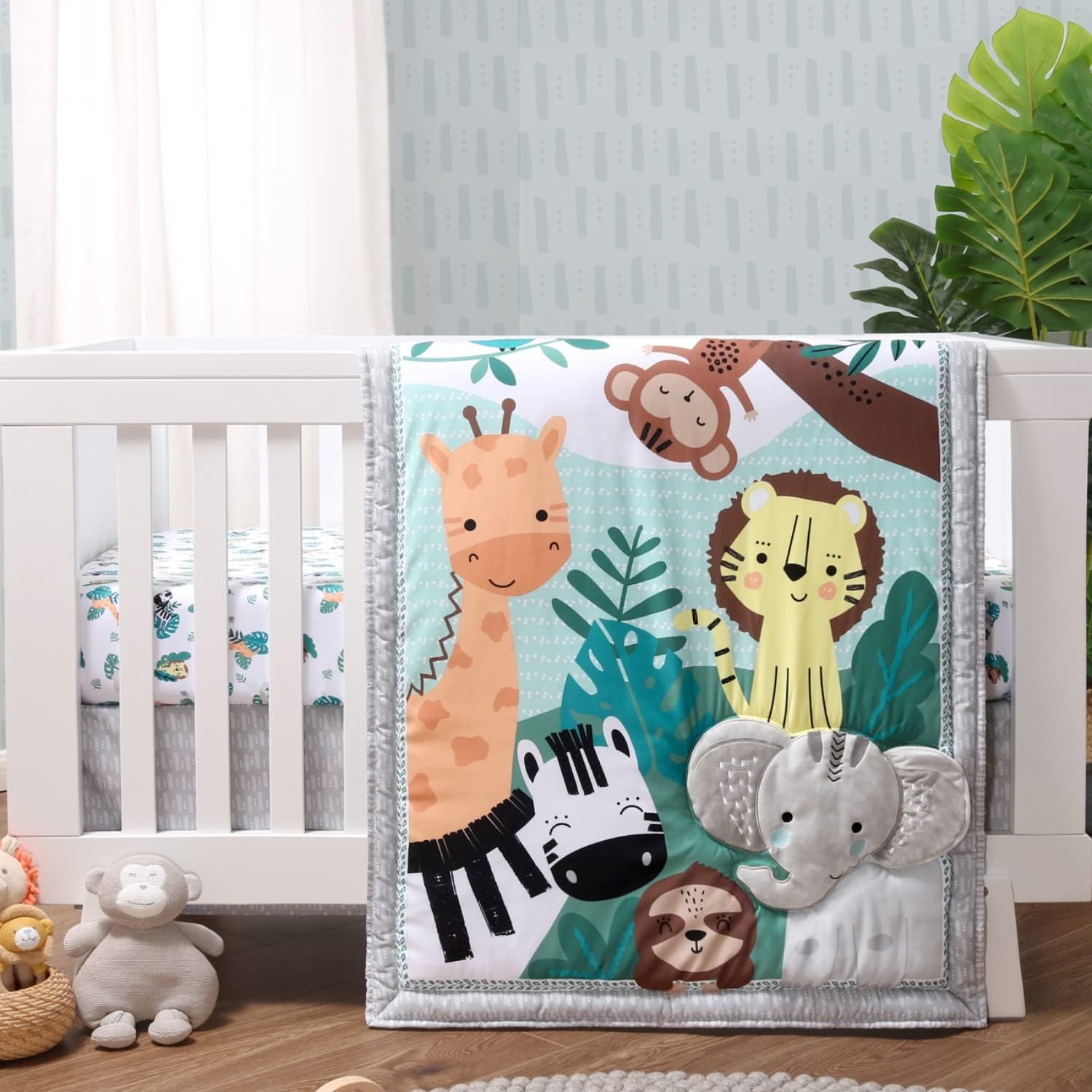 Safari Adventures 3 Piece Baby Crib Bedding Set for Nursery