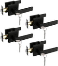 NEWBANG Keyed Entry Solid Door Lever Matte Black Finish - Secure