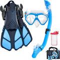 Kids Snorkeling Set Children Mask Fin Snorkel Set - Wide View Kids