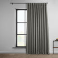 Faux Linen Curtains for Living Room - 100W x 108L Blazer Grey