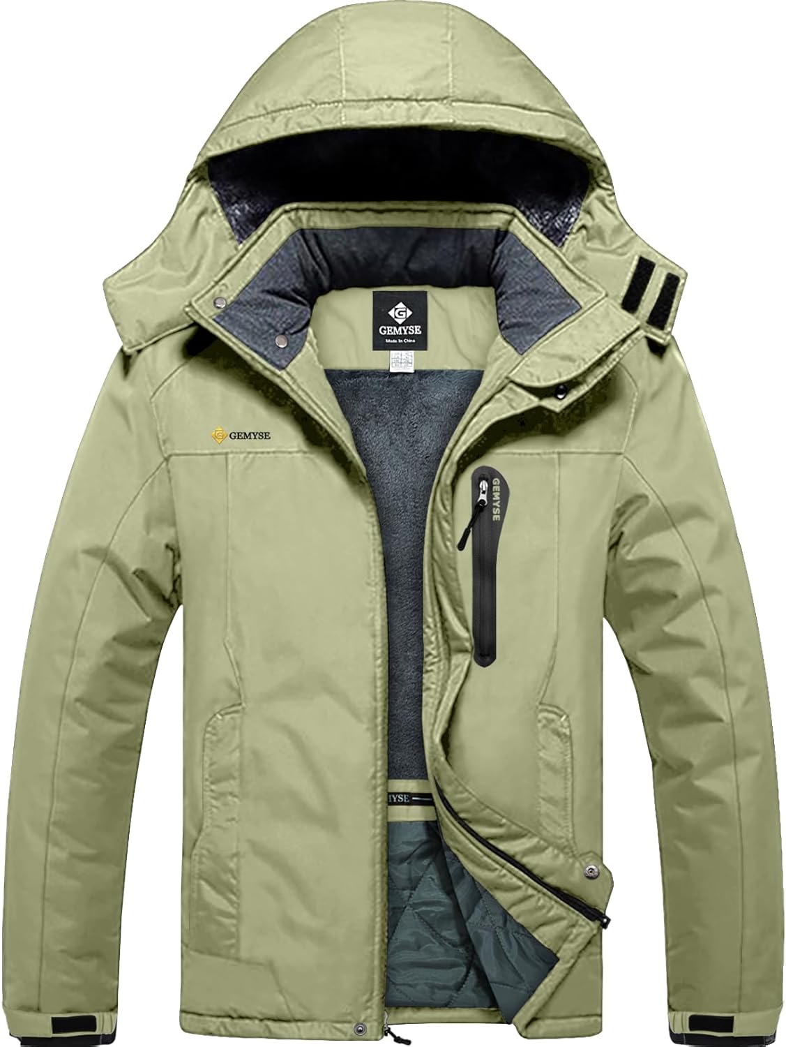 GEMYSE Men's Ski Snow Jacket - Warm Waterproof Winter Coat