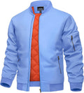 Men's Windproof Bomber Jacket Full Zip Windbreaker - Quilted Warm