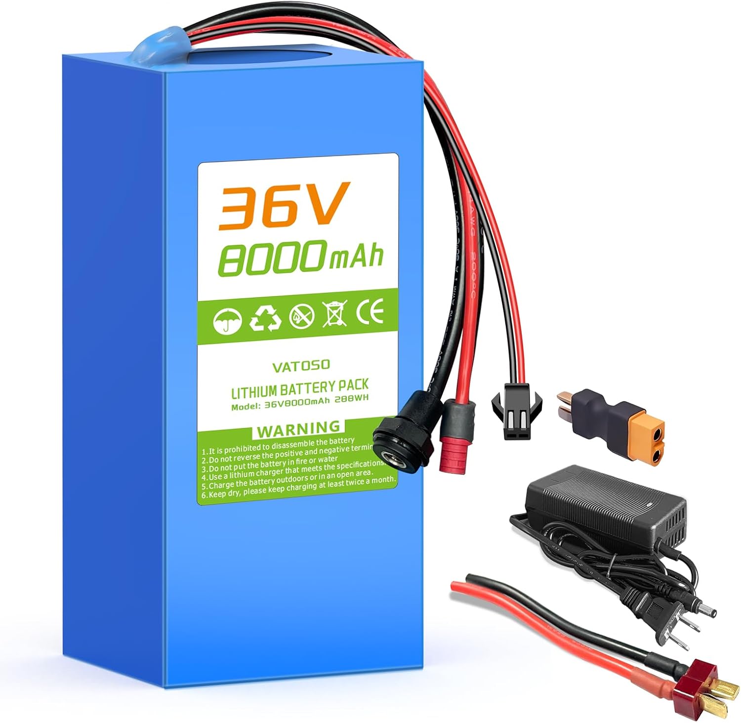 36V Lithium Battery Pack with Built-in 25A BMS for DIY Projects