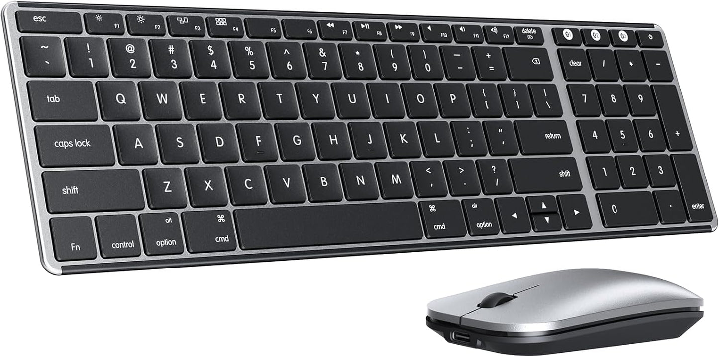 seenda Bluetooth Keyboard and Mouse for Mac - Slim Wireless Combo