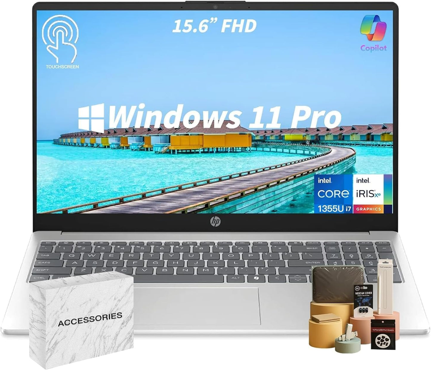 HP Premium Touchscreen Laptop with Intel i7 and 15.6 FHD Display