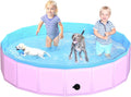 Foldable Dog Pool 79 in x 12 in Kiddie Pool - Collapsible Pet Bath Tub