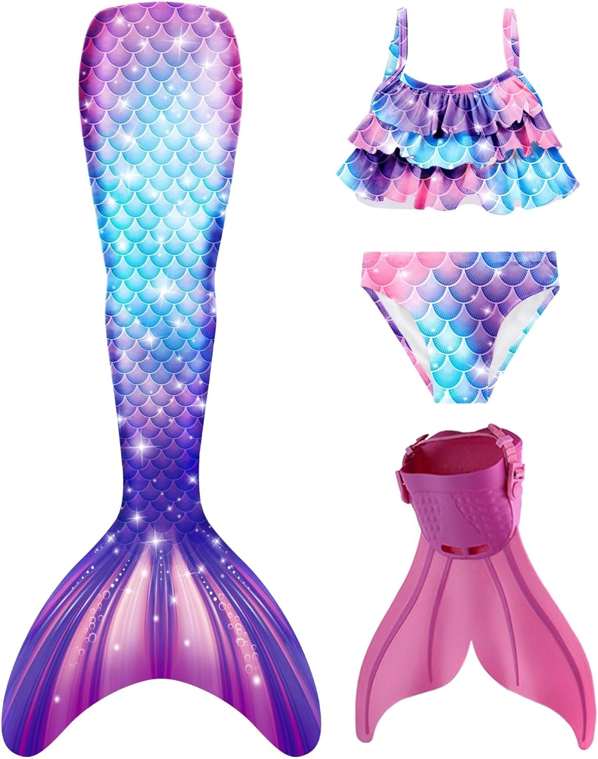 Superband Girls Mermaid Outfits for Kids Pool Party Fun