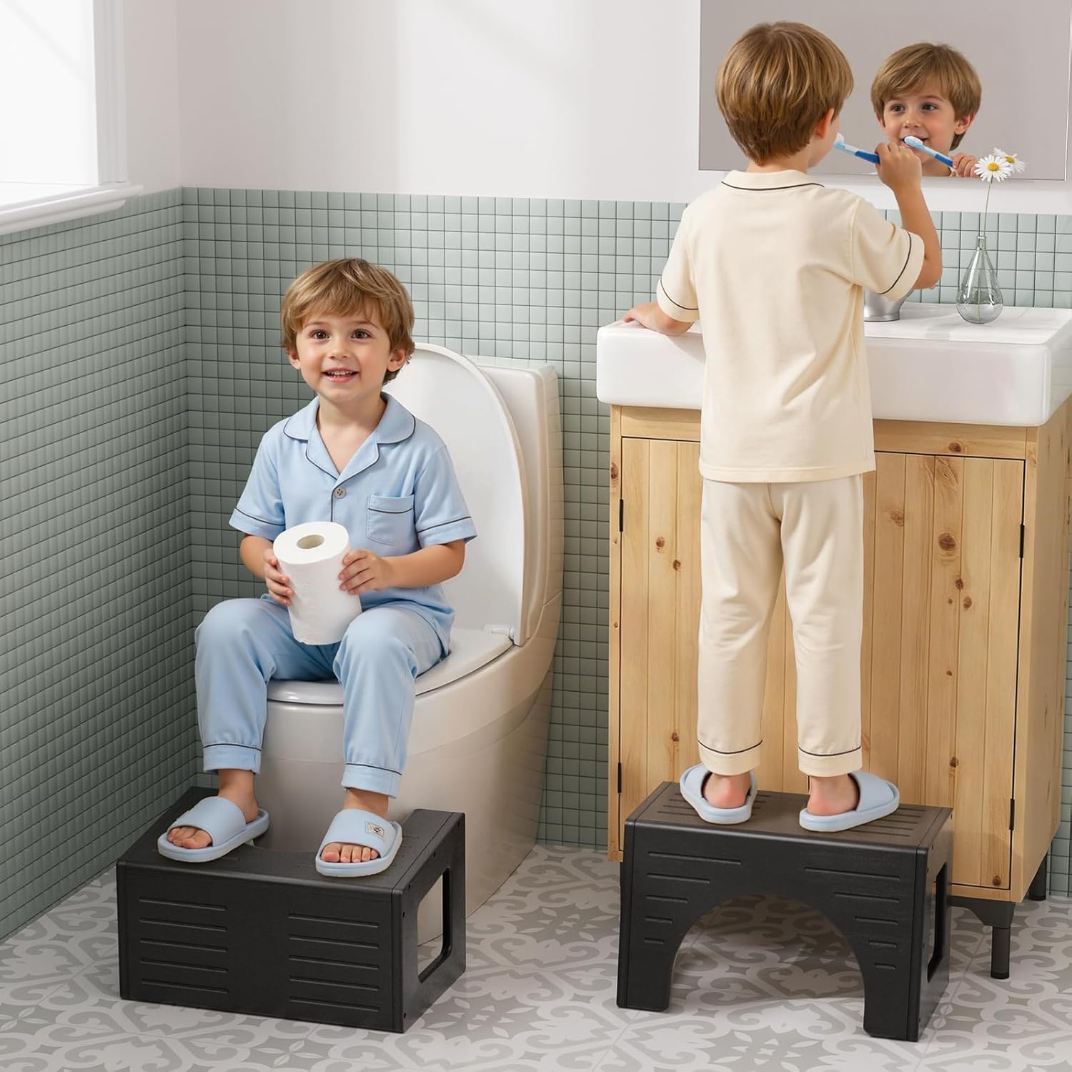 Toddler Toilet Step Stool for Potty Training and Independence