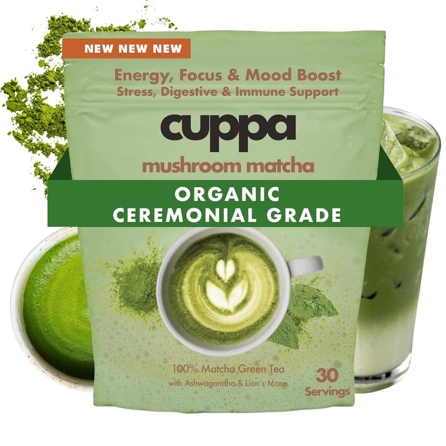Cuppa Healthy Mushroom Matcha for All Day Energy & Focus