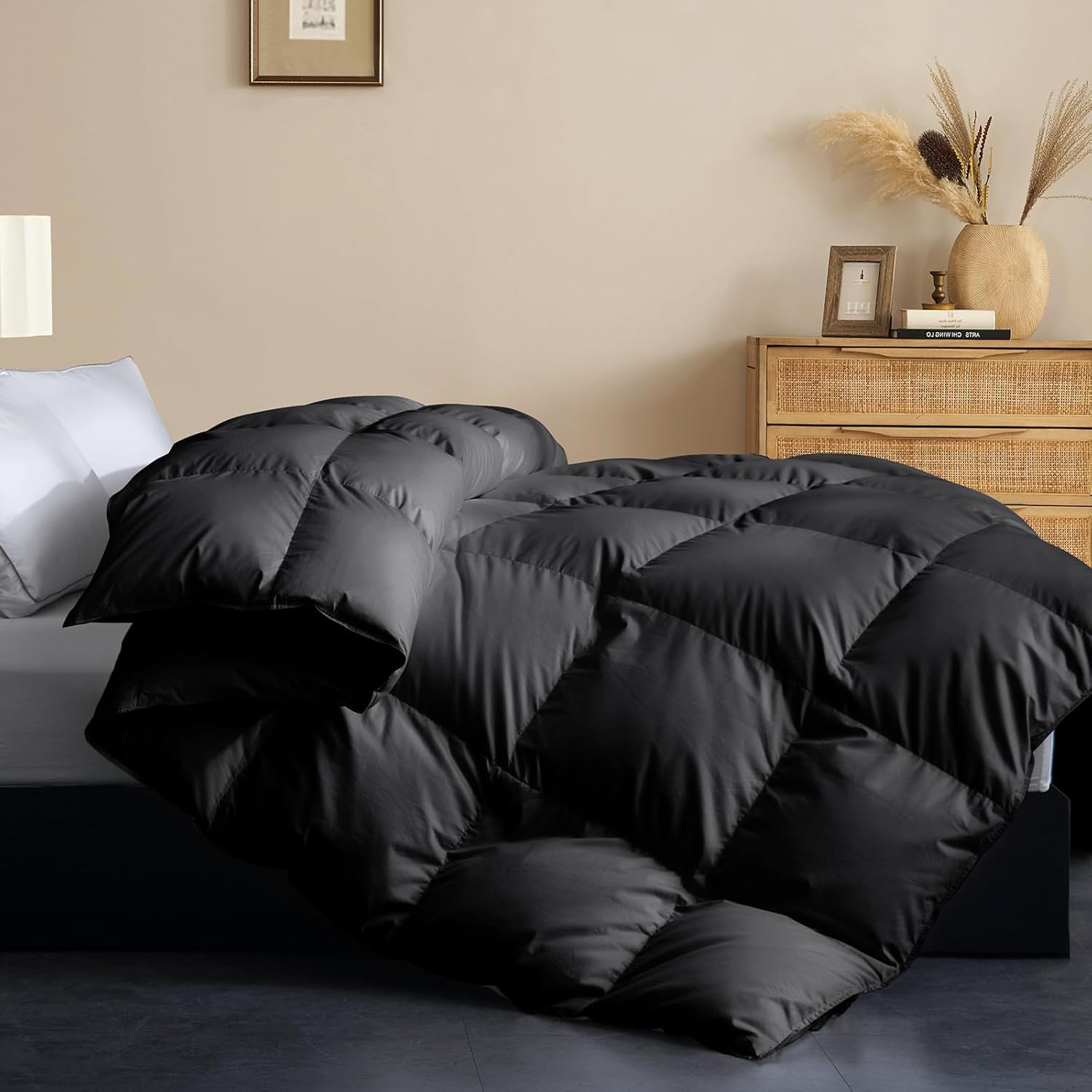 Cosybay Twin Size Feather Down Fiber Comforter for All Seasons