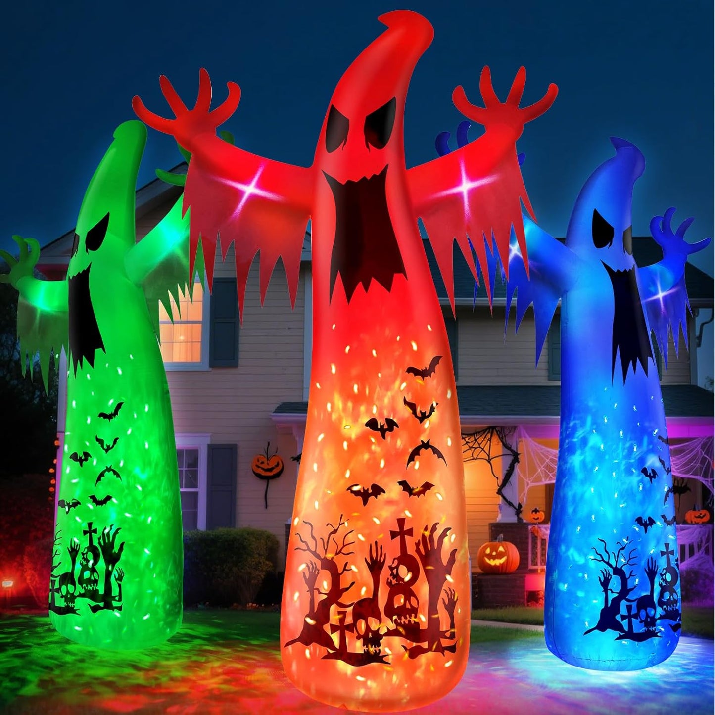 14 Ft Giant Halloween Inflatable Ghost for Spooky Yard Decor