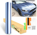 60in x 300in Frosted Blue Matte Metallic Satin Pearl Vinyl Wrap - DIY