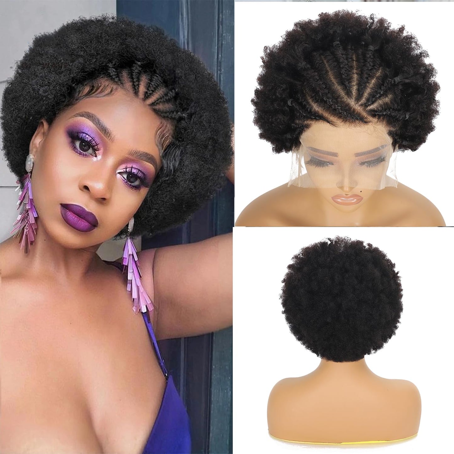 SODLIS Braided Wigs for Black Women - 13x6 Lace Front Style