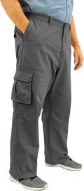 ROCXL Big & Tall Men's Cotton Cargo Pants with Expandable Waist