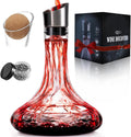 Wine Decanter Built-in Aerator Pourer - Elegant 50 oz Carafe