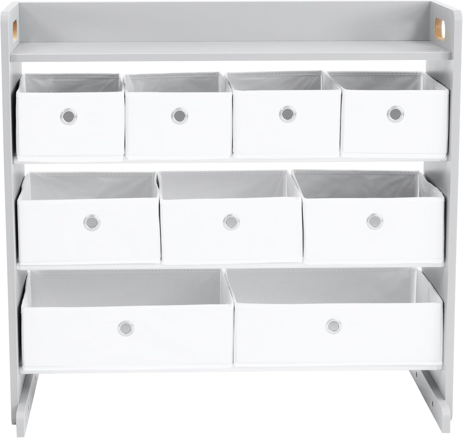 Humble Crew Toy Storage Organizer with 9 Fabric Bins for Kids