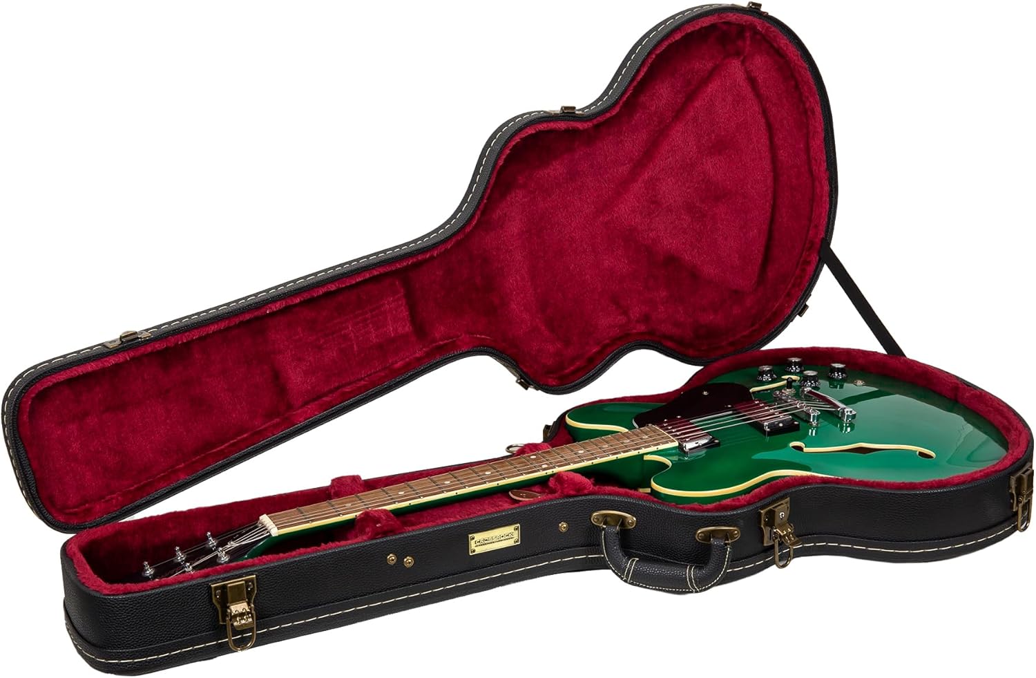 Crossrock 335 Style Semi-Hollow Electric Guitar Case - Black