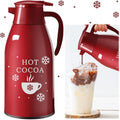 Hot Chocolate Drink Dispenser 68 oz Red Cocoa Server - Festive
