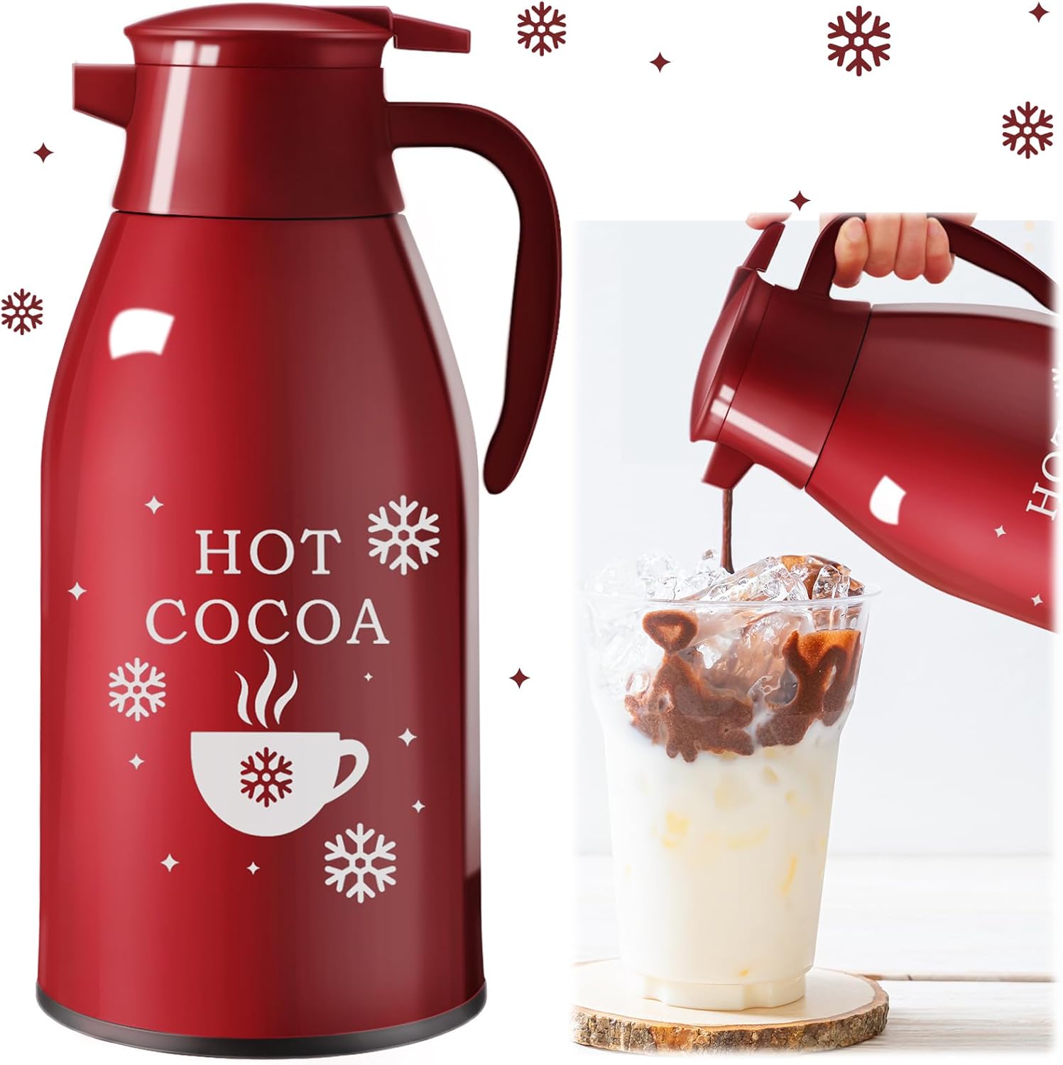 LemonRoad 68 oz Hot Chocolate Drink Dispenser for Festive Fun