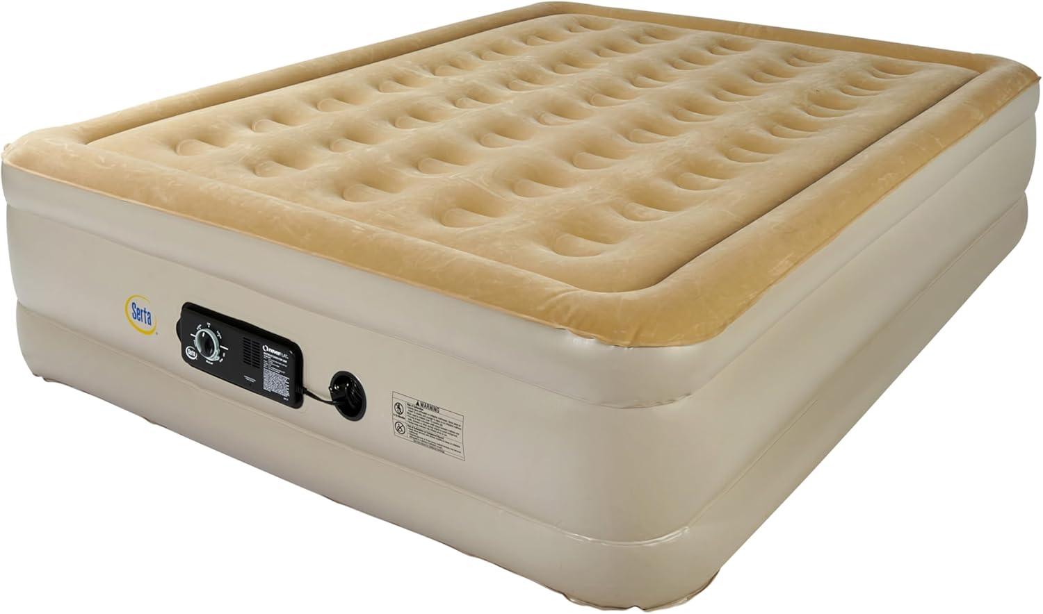 Serta Raised Air Mattress with Never Flat Pump for Comfort