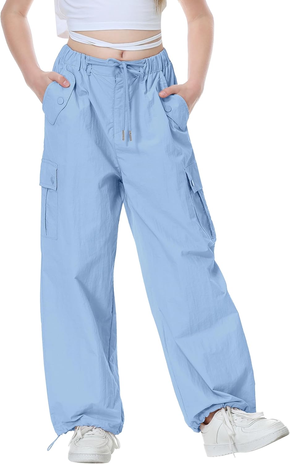 Stylish Y2K Parachute Pants for Girls - Trendy Cargo Trousers
