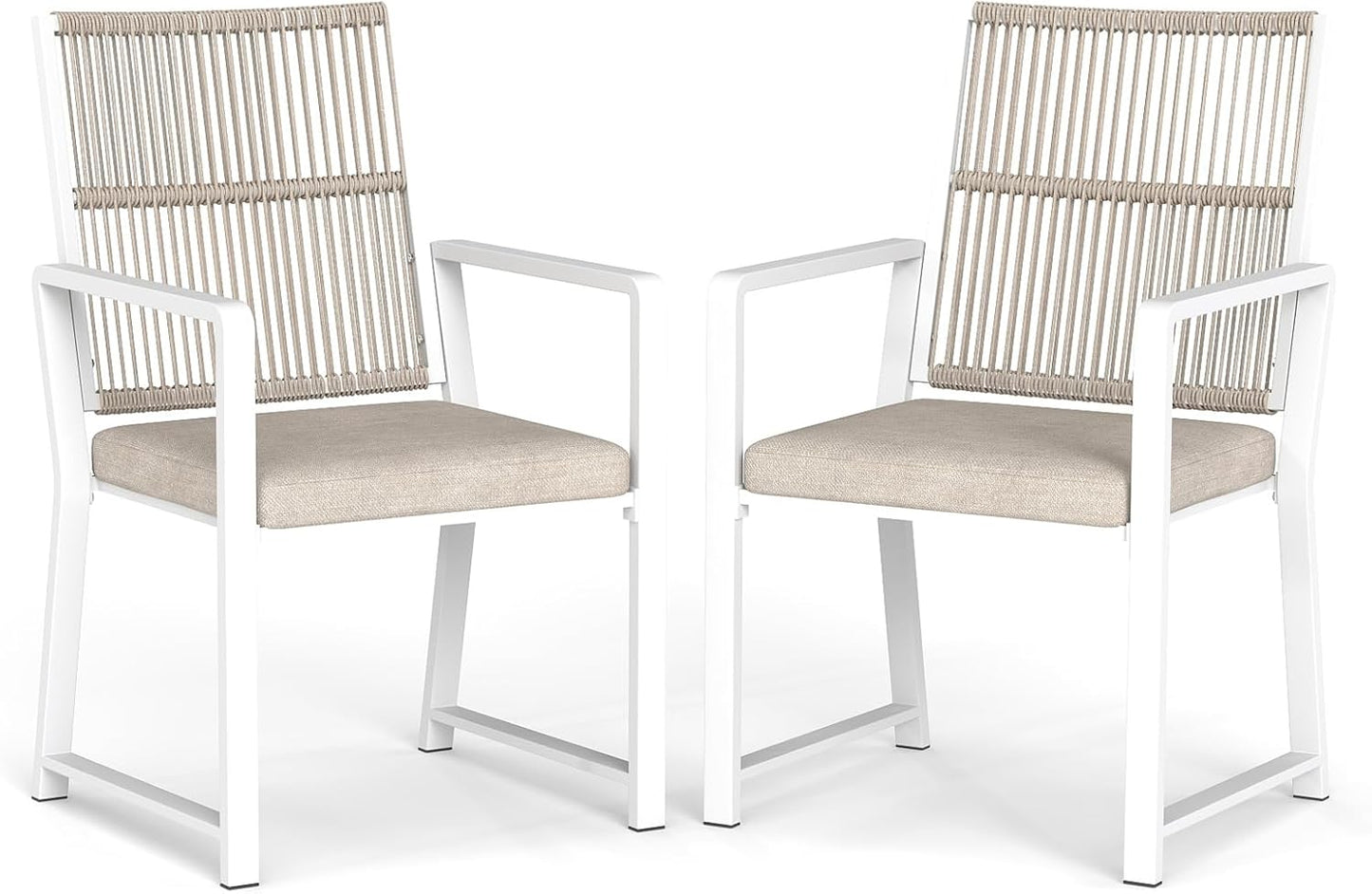 Aluminum Outdoor Patio Dining Chairs with Ergonomic Design
