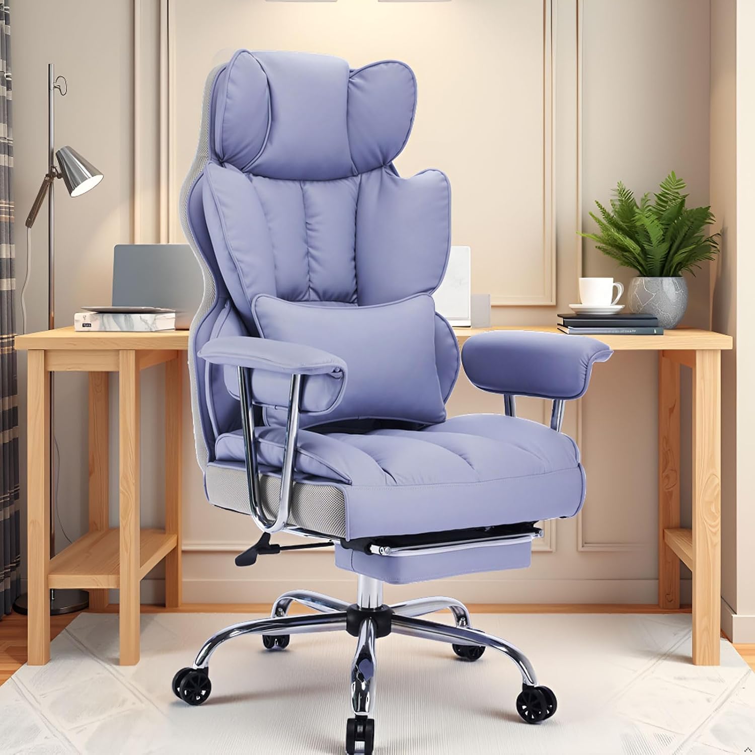 Big and Tall Office Chair 400LBS with Foot Rest for Comfort