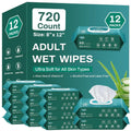 Adult Wipes for Incontinence 8 in x 12 in Extra Large - Gentle, Thick