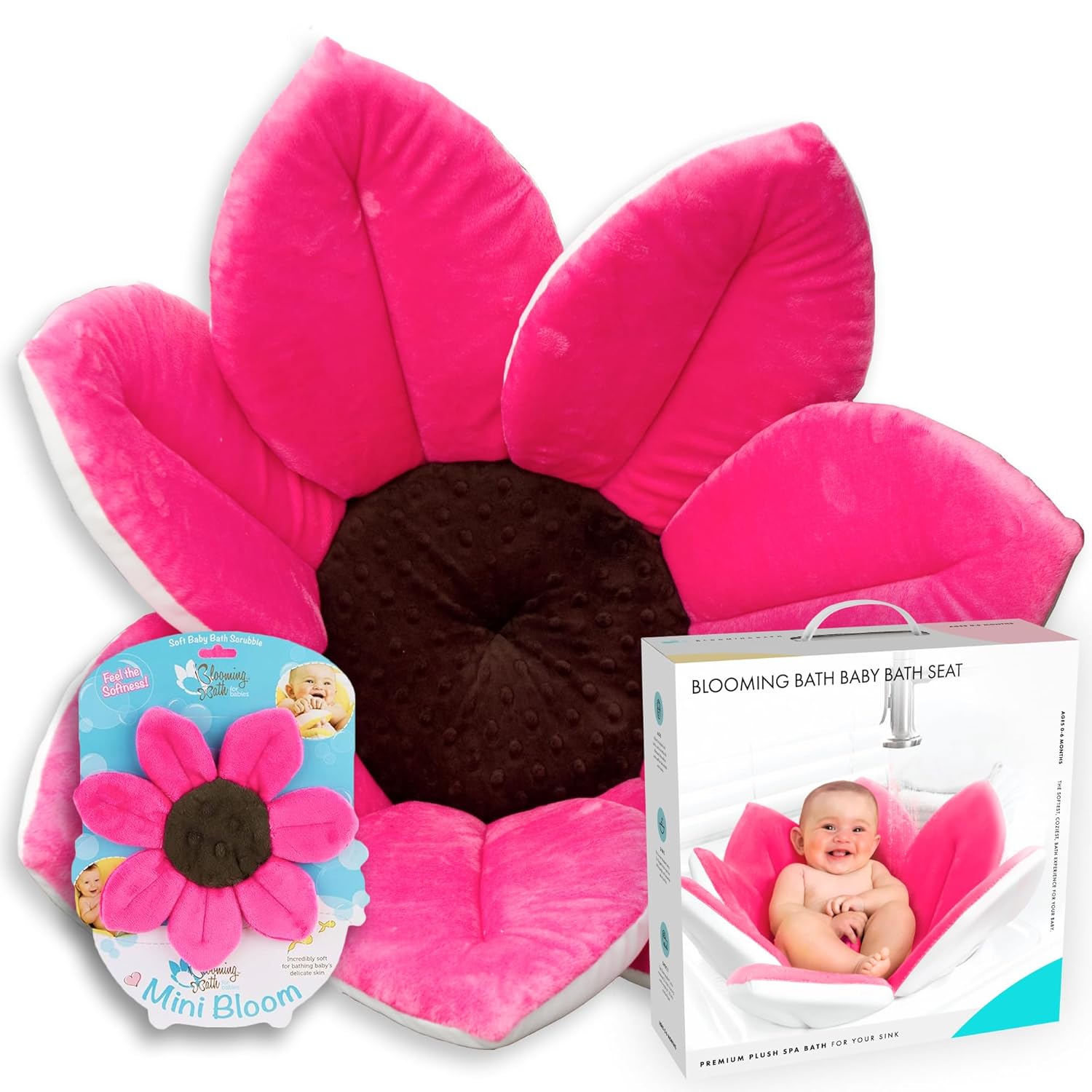 Blooming Bath Baby Bath Seat - Cozy Sink Tub for Infants