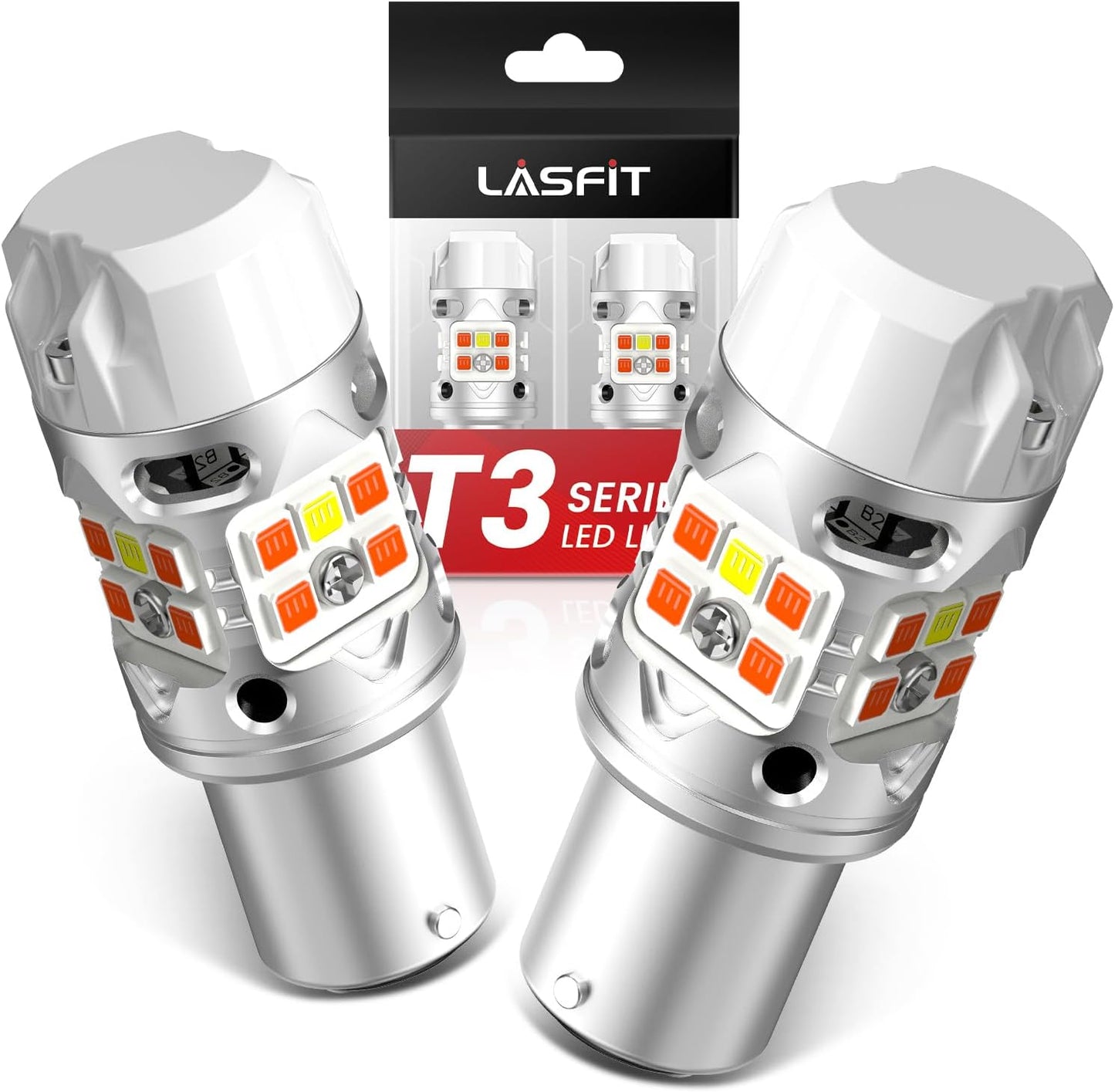LASFIT T3 1157 Switchback LED Bulbs: Bright Dual Color Upgrade