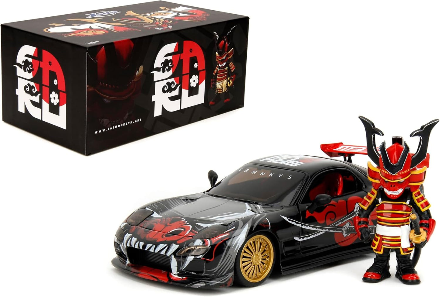 1:24 Diecast Mazda RX-7 with Saru Figure - Premium Limited Edition