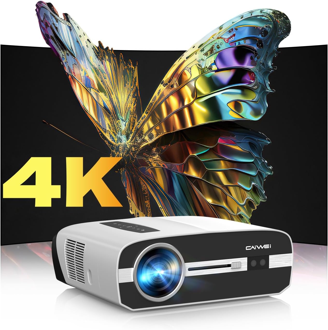 1500 ISO Lumen 4K Smart Projector for Outdoor Home Theater