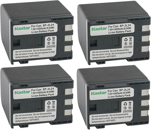 Kastar NB-2L24 Battery 4-Pack for Canon Cameras 7.4V