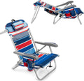 Homevative Backpack Fold-Up Beach Chair - Portable 5-Position Comfort
