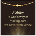 Cross Bracelet for Women - Sterling Silver Gift for Sisters