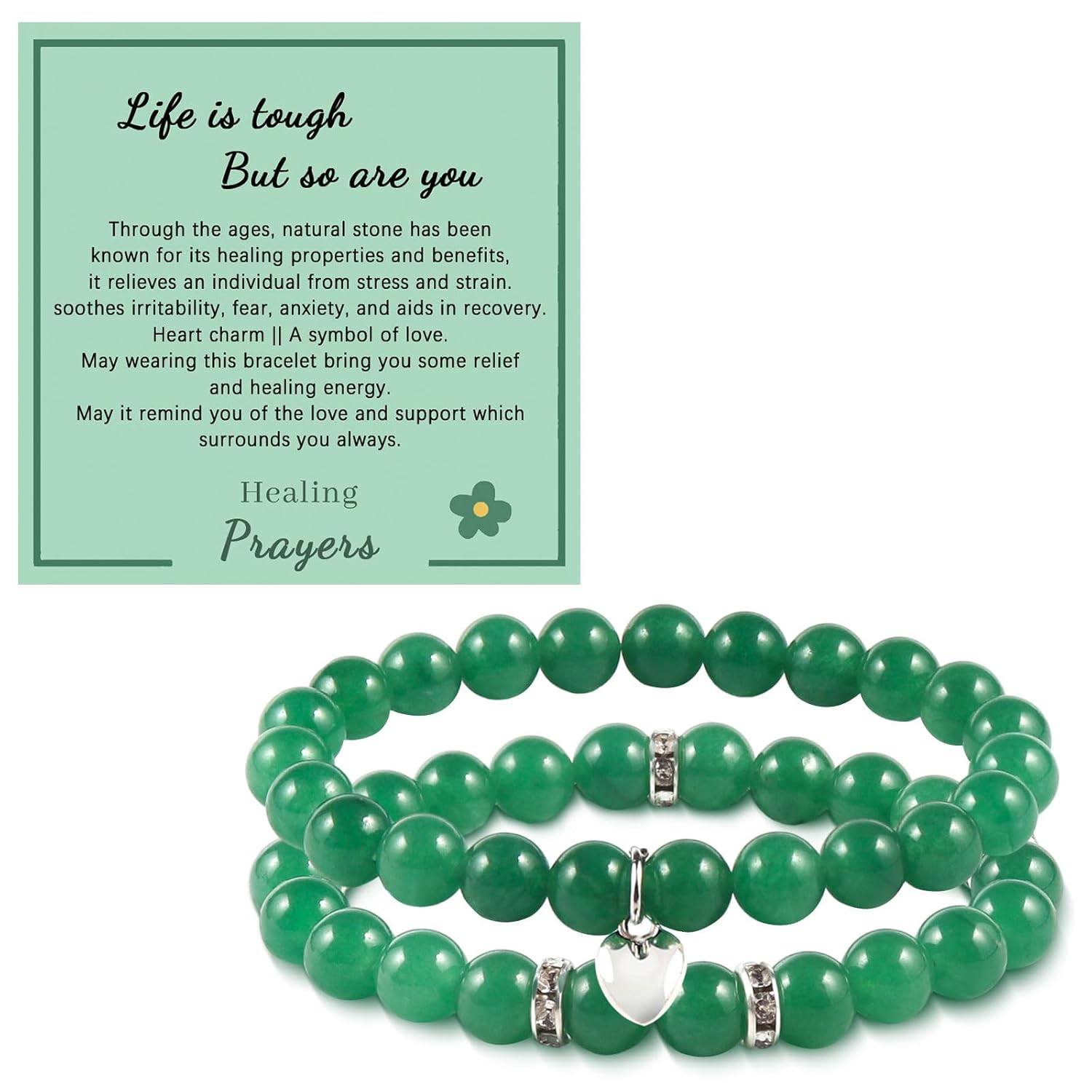 Anxiety Relief Jade Bracelet for Women | Personalized Inspirational Gift